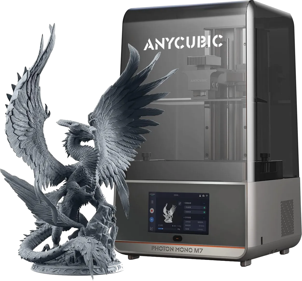 Close up of a 3D printer nozzle extruding green filament