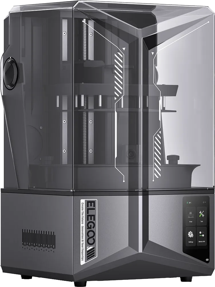 Close up of a 3D printer nozzle extruding green filament